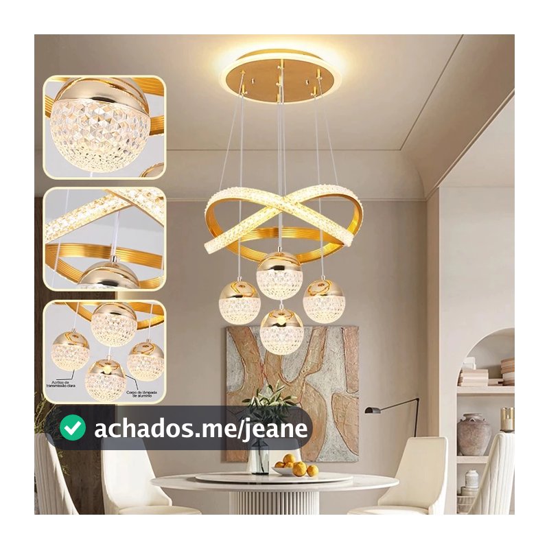3 Cores Em 1 lustre para sala Lustre Sala De Jantar Luz Novo Estilo Cozinha Simples E Moderno Quarto O16