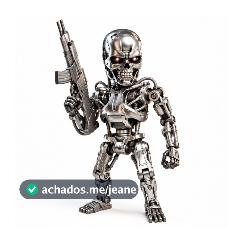 Boneco T-800 Terminator COD Warzone Decoração Gamer Setup Gabinete