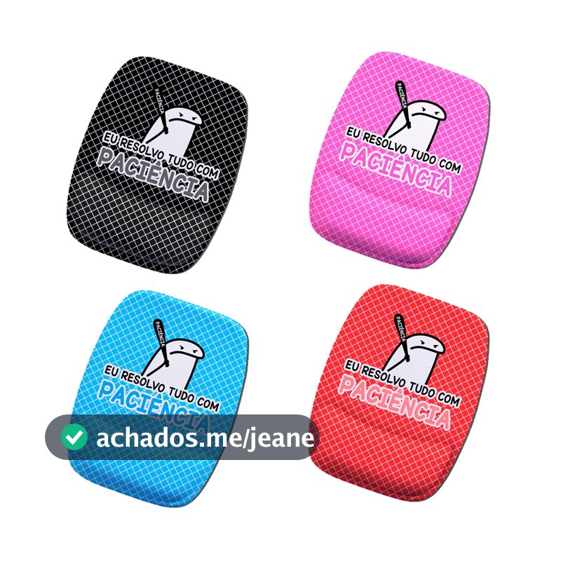 Mouse Pad Ergonômico Retangular Florks Eu Resolvo Tudo Com Paciencia