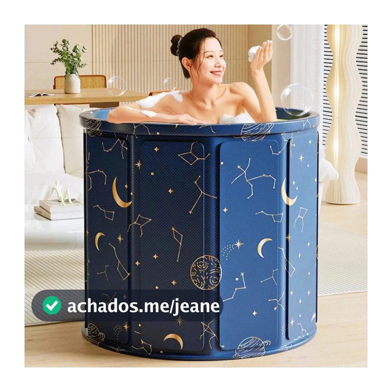 Banheira SPA Portátil Dobrável Adulto 70cm 254L Ofurô com Sistema de Drenagem