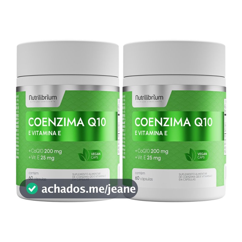Kit 2x Coenzima Q10 200mg com Vitamina E 60 Caps Nutrilibrium