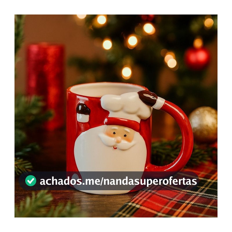 Caneca De Natal Cerâmica Decoração