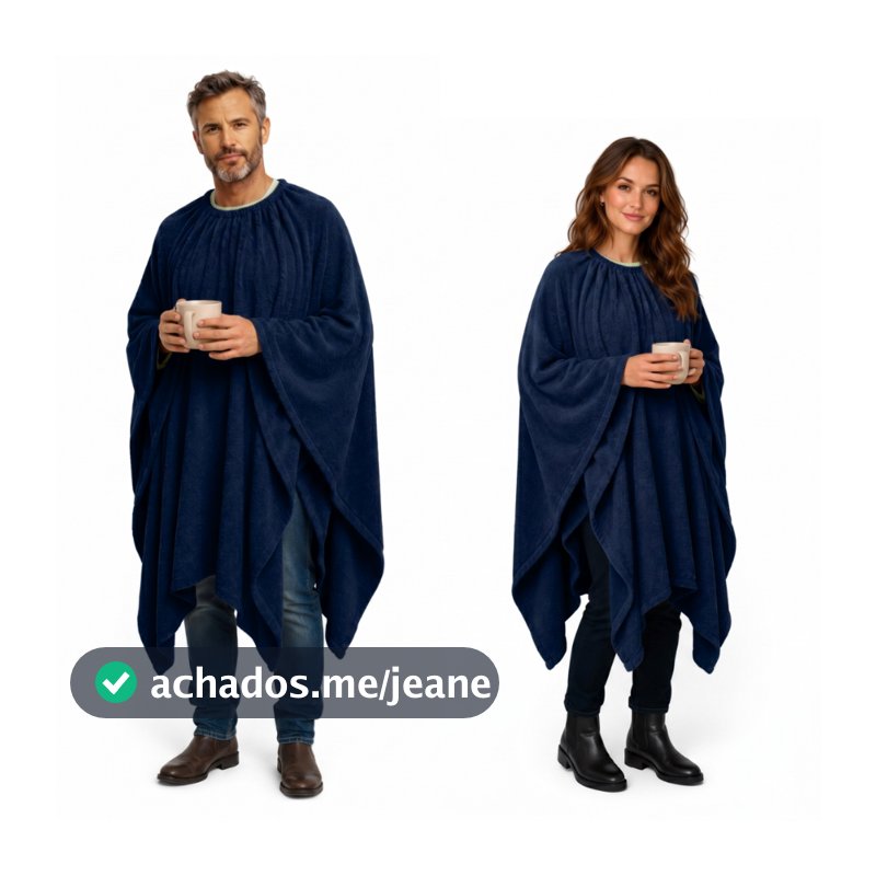 Poncho Pala Argentino Unissex Várias Cores Poncho Peruano Masculino Feminino Fleece Soft Plush