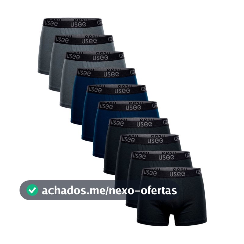 Kit Com 10 Cuecas Boxer Algodão Adulto Kit Cueca Masculina Algodão Original Cueca Box Usee Brasil