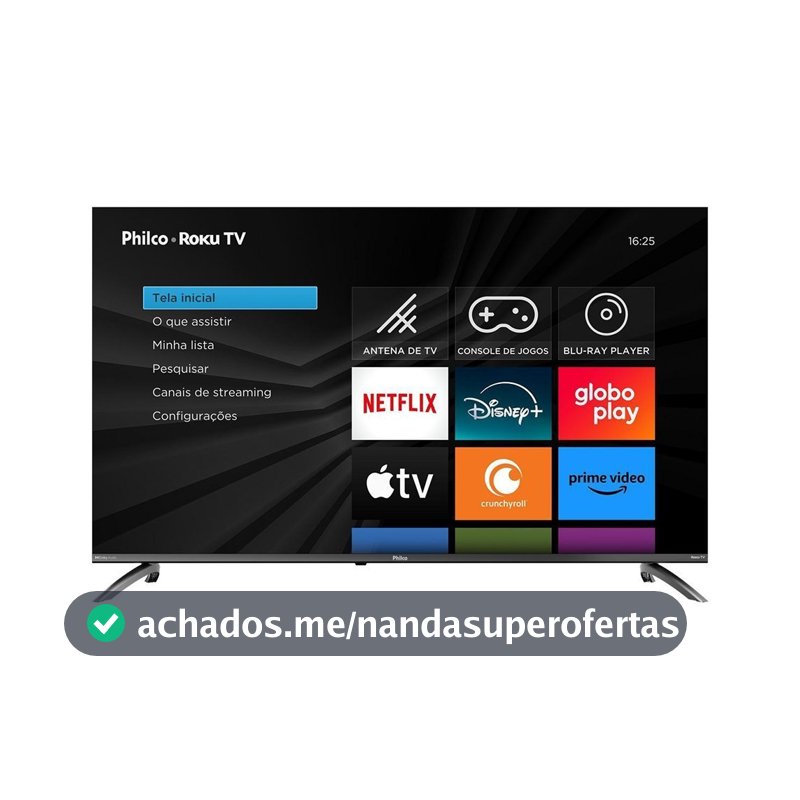 Smart TV LCD LED 50" Philco P50CRB - 4K UHD como Wi-Fi, HDMI, USB, Dolby Aúdio, 60Hz