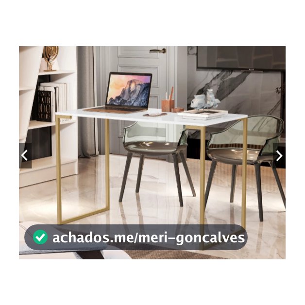 Mesa Escrivaninha Mesa de Computador Cantinho do Café Tampo MDF Pes Ferro