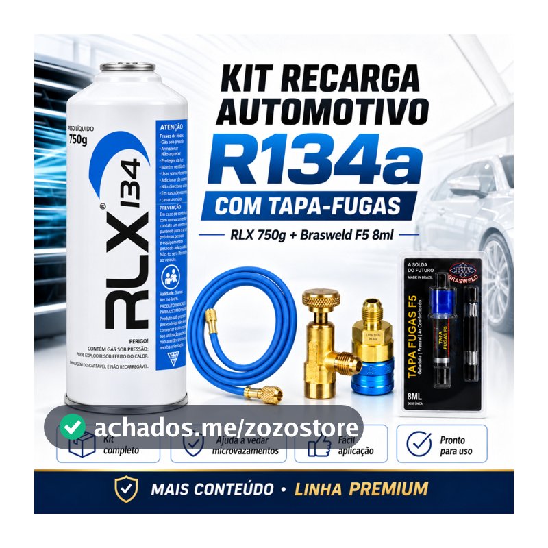 KIT APLICADOR P/ RECARGA AR CONDICIONADO AUTOMOTIVO COM SELANTE TAPA FUGAS