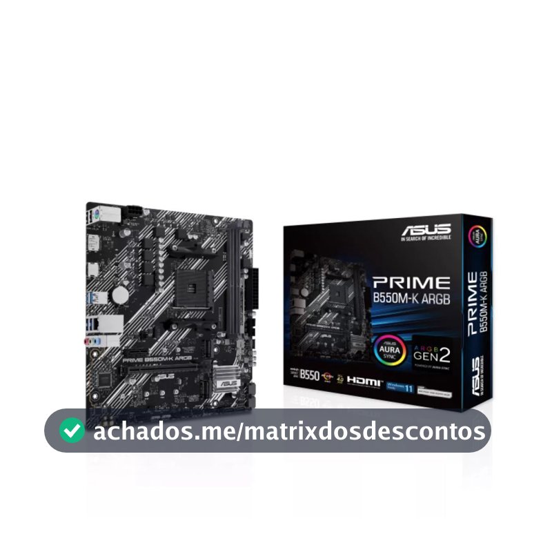 Placa Mãe Asus Prime  B550M-K ARGB 90MB1GC0-M0EAY0