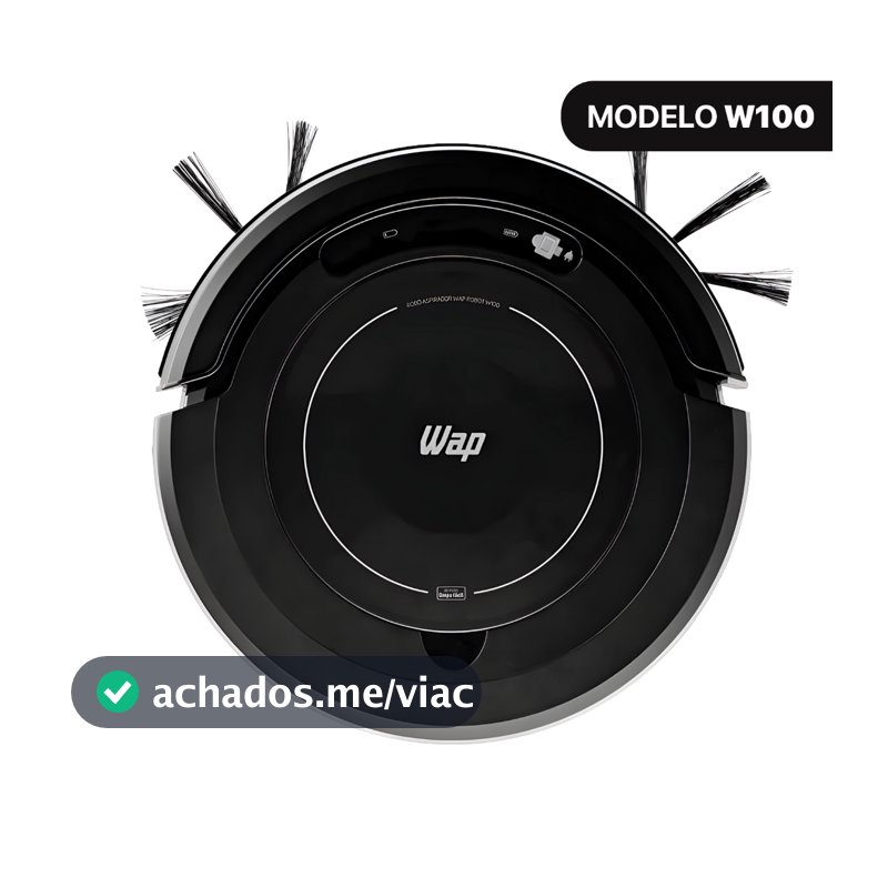 Aspirador de Pó Robô WAP Robot W100 3 em 1 Antiqueda Bivolt 17W