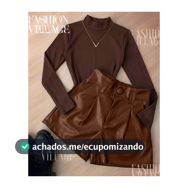 Conjunto2 UM body Manga Longa Suplex + SHORT Marrom Courinho São João Moda Blogueira 2027