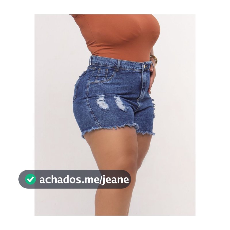 Short Jeans Plus Size Feminino Sem Elastano