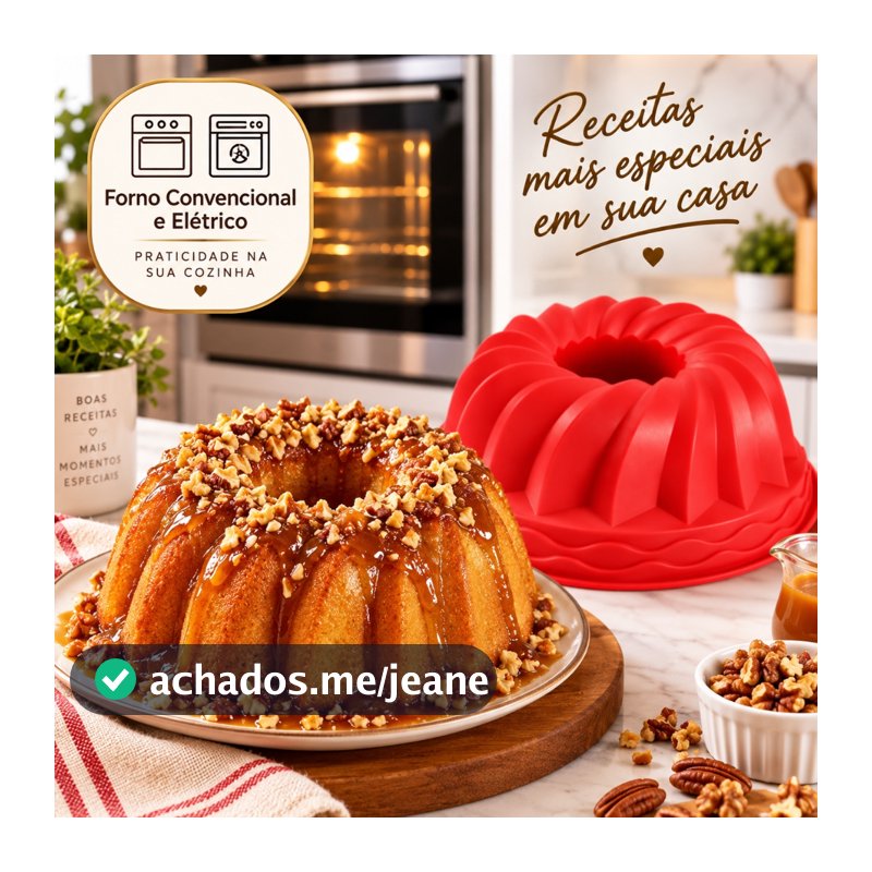 Assadeira De Silicone Forma Antiaderente Para Bolo Pudim Torta Mousse Sobremesas Forno Air Fryer