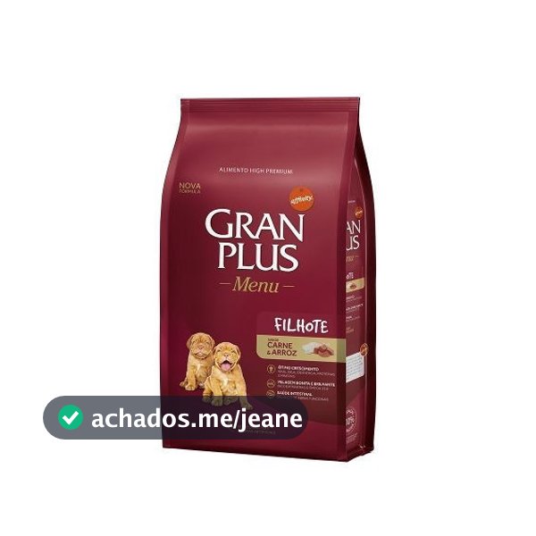 Ração Granplus Menu Cães Filhotes Carne E Arroz 15Kg