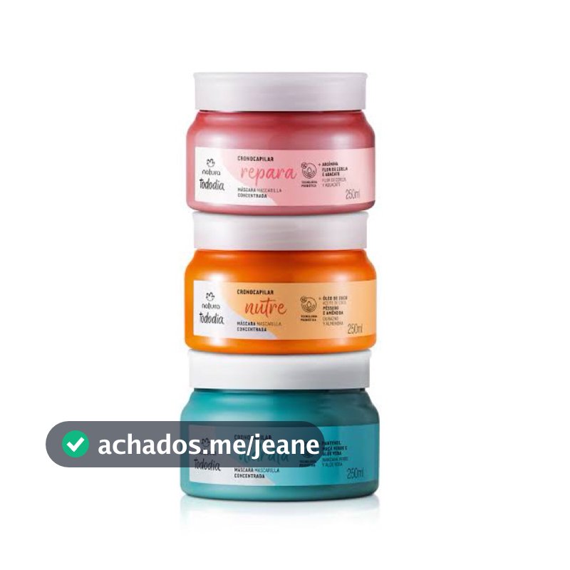 Máscaras Concentradas Cronograma Capilar Tododia 250ml Natura