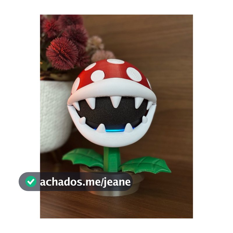 Suporte de Alexa Mario-Modelo Piranha Plant Echo Dot 4 e 5