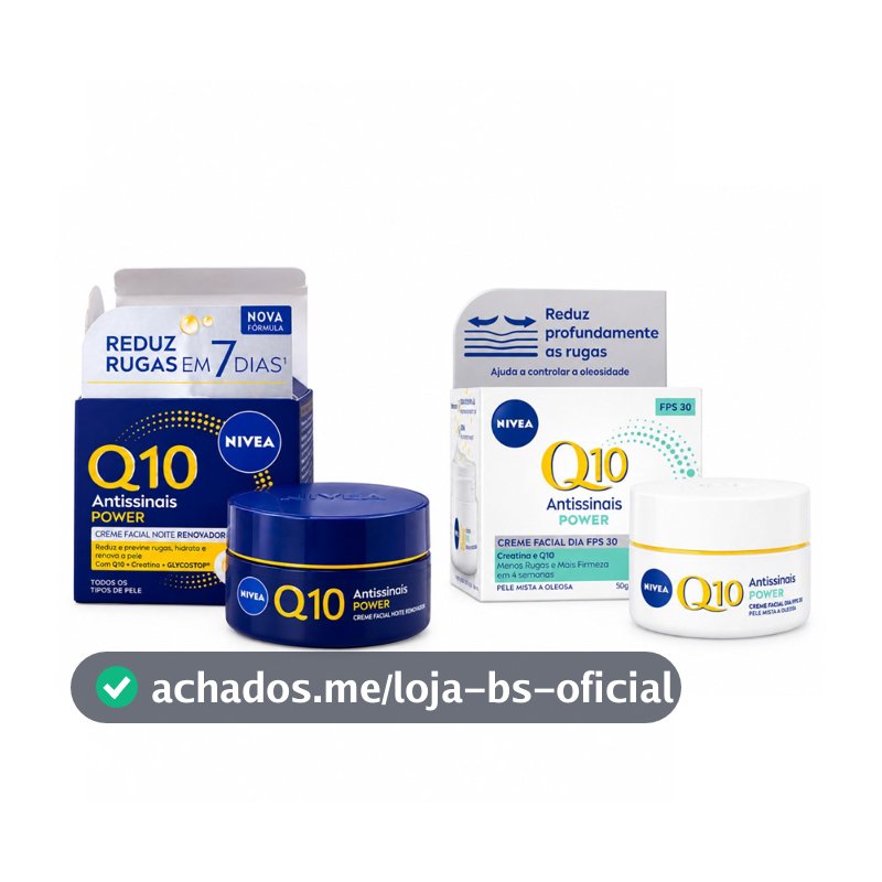 KIT Q10 POWER PELE MISTA A OLEOSA 50G + NOTURNO 49G NIVEA