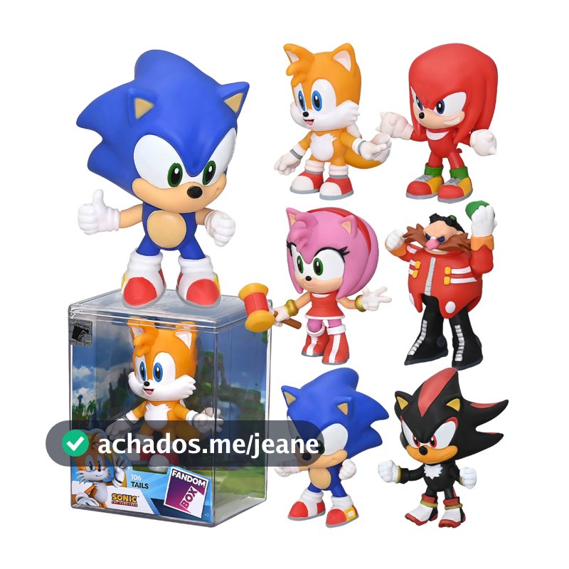 Sonic Bonecos Fandom Box The Hedgehog Tails Shadow Colecionáveis Licenciados - Líder Brinquedos