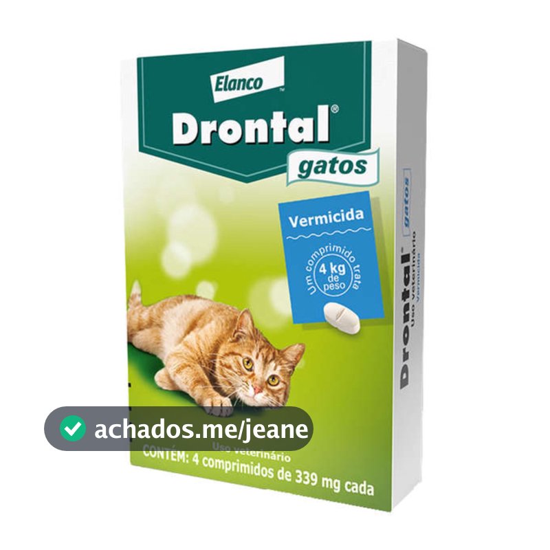 Vermífugo Drontal Gatos Até 4 Kg Com 4 Comprimidos - Elanco