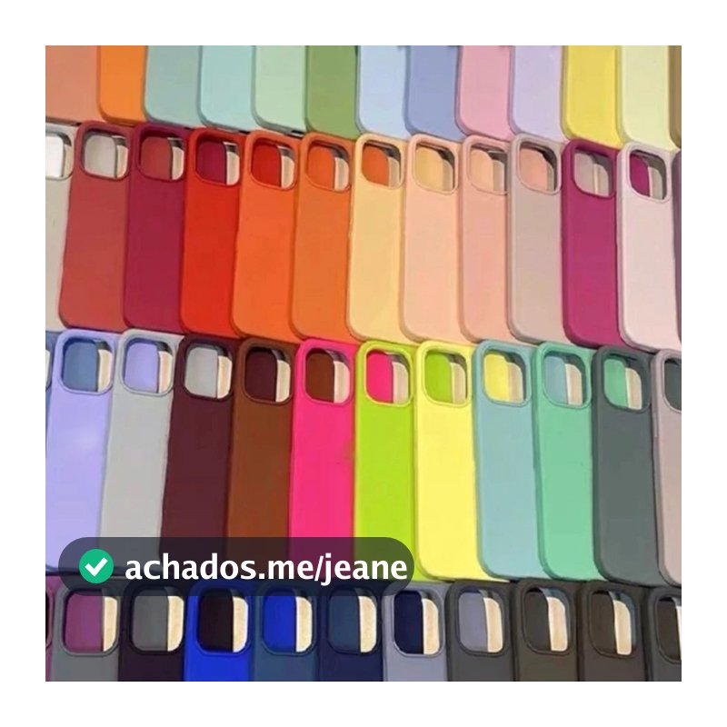 KIT 3 Ou 5 Capas Silicone Cor SortIdas Compatível Com Todos iPhone 17 16 15 14 13 12 11 Pro Max Plus X XR XS Max