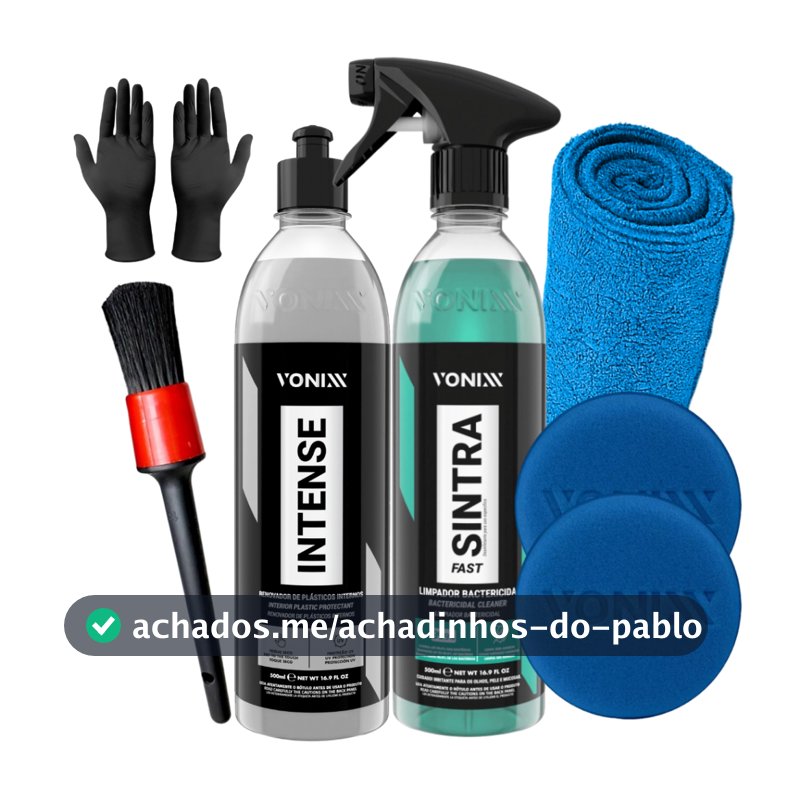 Limpador para Partes Internas Sintra Fast + Revitalizador de Painel Portas Intense 500ml Vonixx