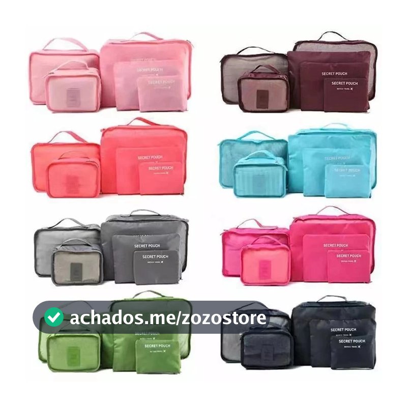 Organizador De Mala De Bagagem Viagem Kit 6 Necessaire Bolsa SusStore