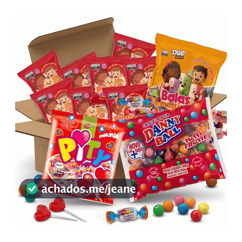 Kit Sacolinha Surpresa Aniversário Infantil Rende Até 50un Pipoca Bala Pirulito Chiclete Lembrancinha Festa