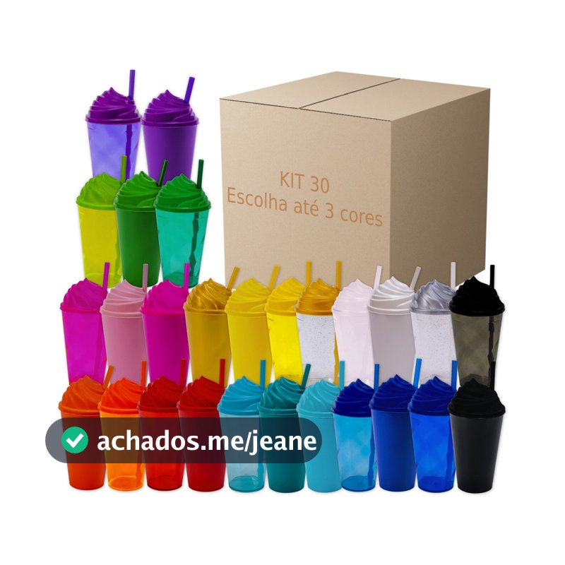 Kit 30 Copos Tampa Chantilly 300ml Direto Fábrica Balada Celebração Festividade Casamente Festa Show