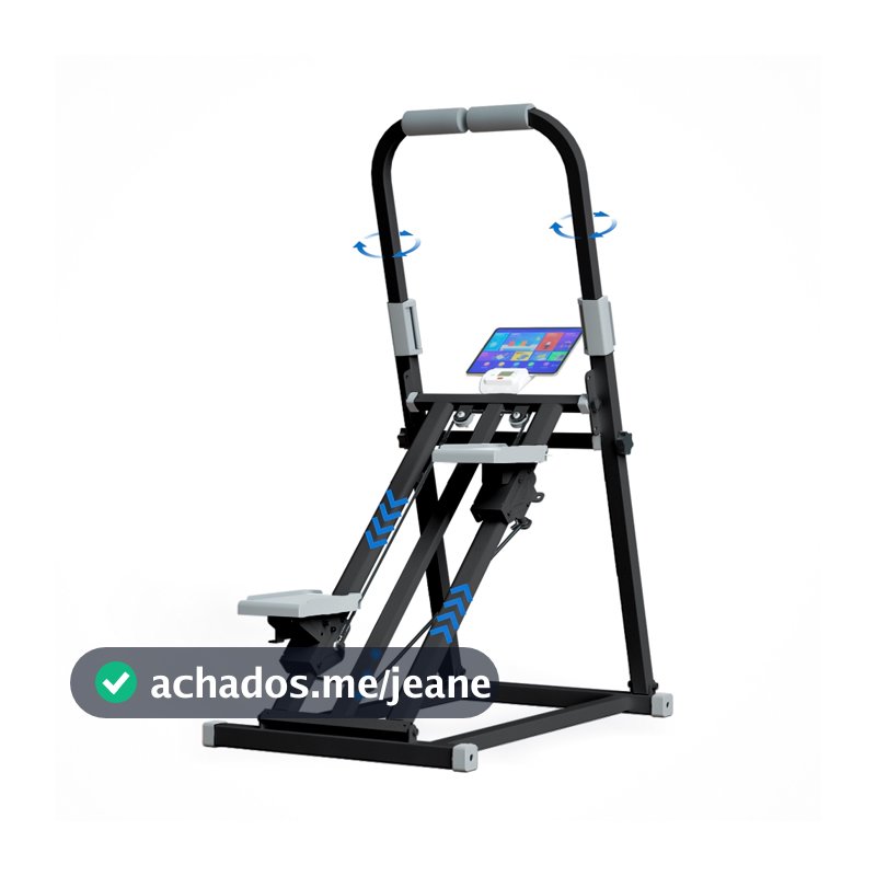 Máquina De Escalada Simulador Caminhada Dobrável Ate 150kg com E Display Lcd Multifuncional