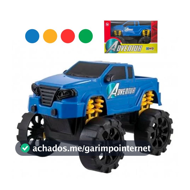 Carrinho de Brinquedo Adventur 30cm Cores