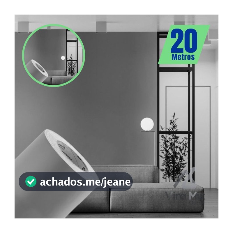 Papel Adesivo Premium Cinza  – Revestimento Texturizado para Móveis, Paredes Eletrodomésticos 5 M x 45 cm