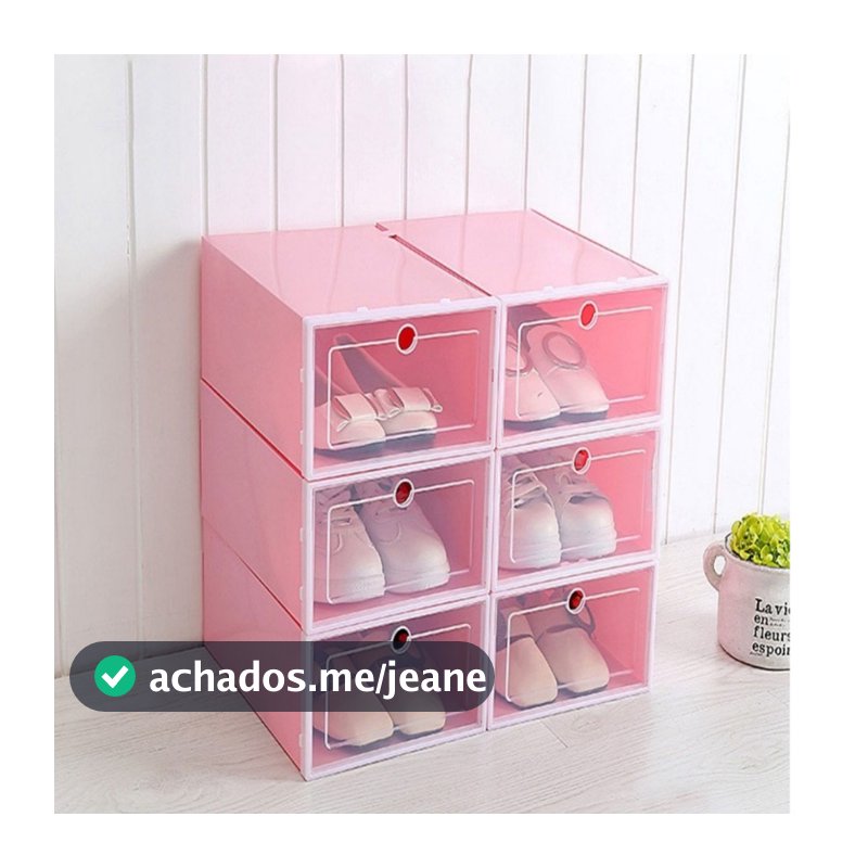 Kits Caixas Organizadoras Para Sapatos, Tênis Empilhável com Tampa Flip Sapateira