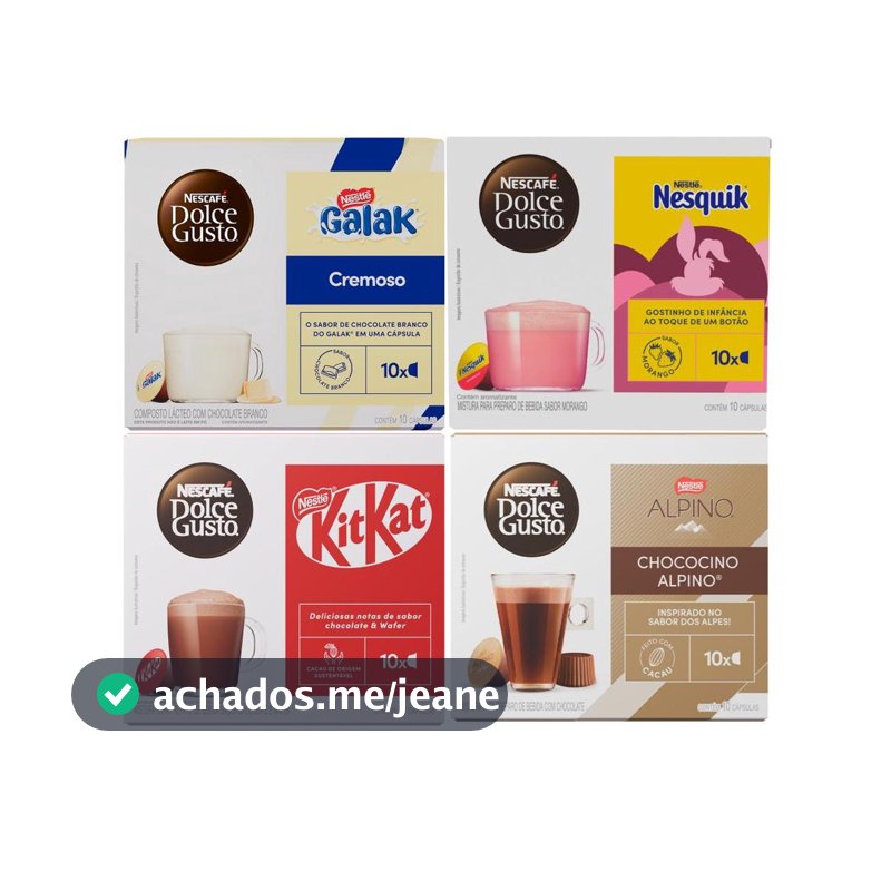 Kit Chocolates Dolce Gusto 40 cápsulas - KitKat, Alpino, Galak e Nesquik