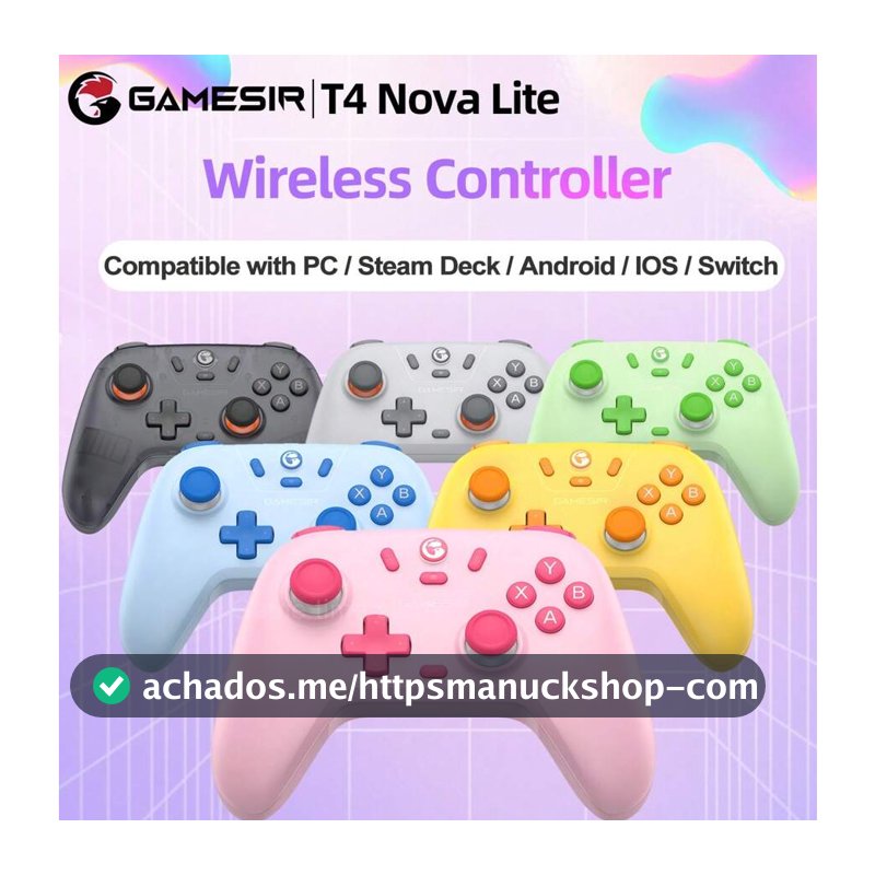 Gamesir T4 Nova Lite Controlador Sem Fio Bluetooth Com Efeito Hall Para Nintendo Switch PC Steam Android iOS