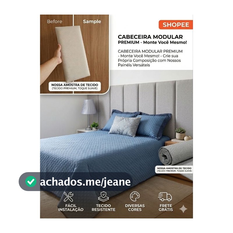 Kit Cabeceira de cama casal Adesiva Modular, Módulos de 118x20cm em Linho  Premium BEGE CINZA CORES