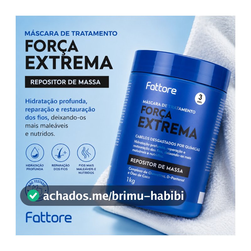 Máscara de Tratamento Repositor de Massa Fattore – Força Extrema 1KG