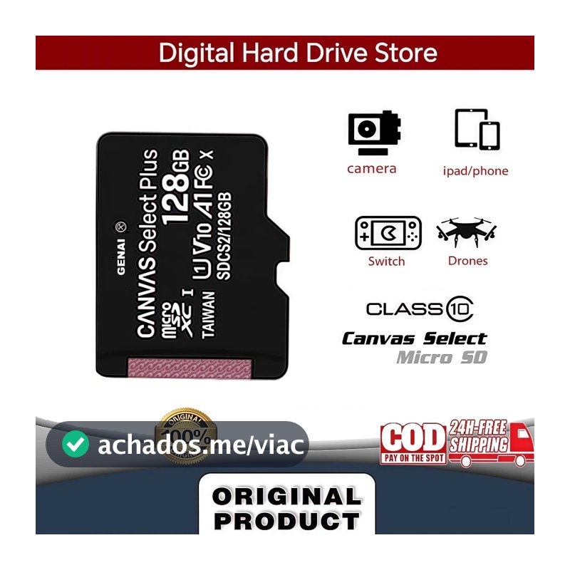 Cartão De Memória classe 10 Ultra 128GB / 64GB/ 32GB / 16GB Original Genai Micro Sd Cards