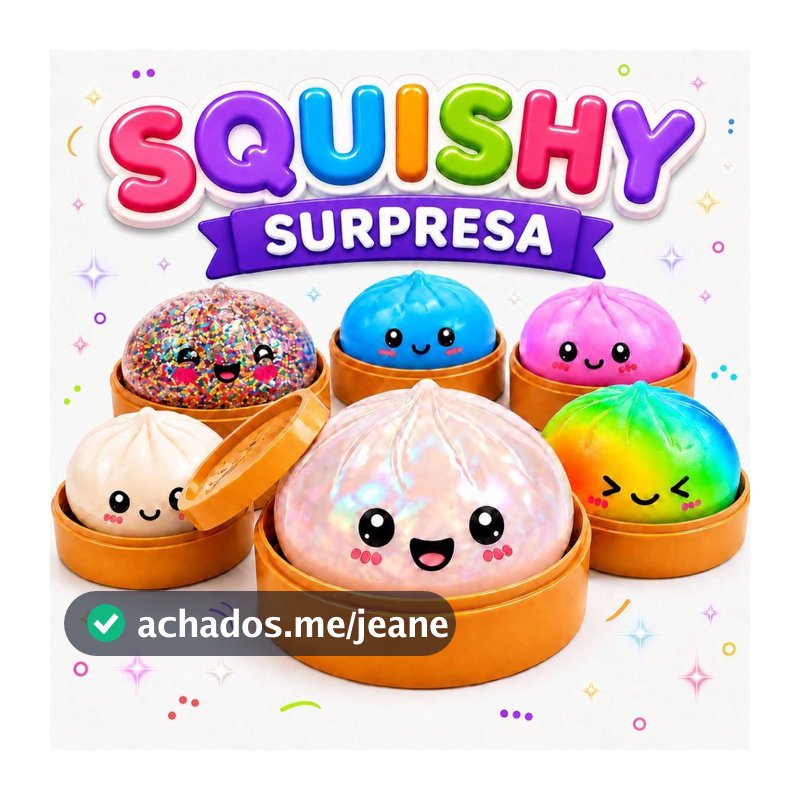 Squishy Brinquedo Com Luz Squish Surpresa Antiestresse Bolinho Fofinho Macio Tamanho Grande