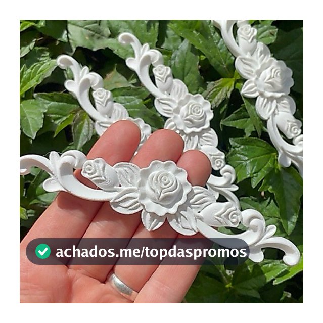 Kit 4 Apliques Ornamentos Rosas Vintage Para Móveis E Decoração 12cm cada