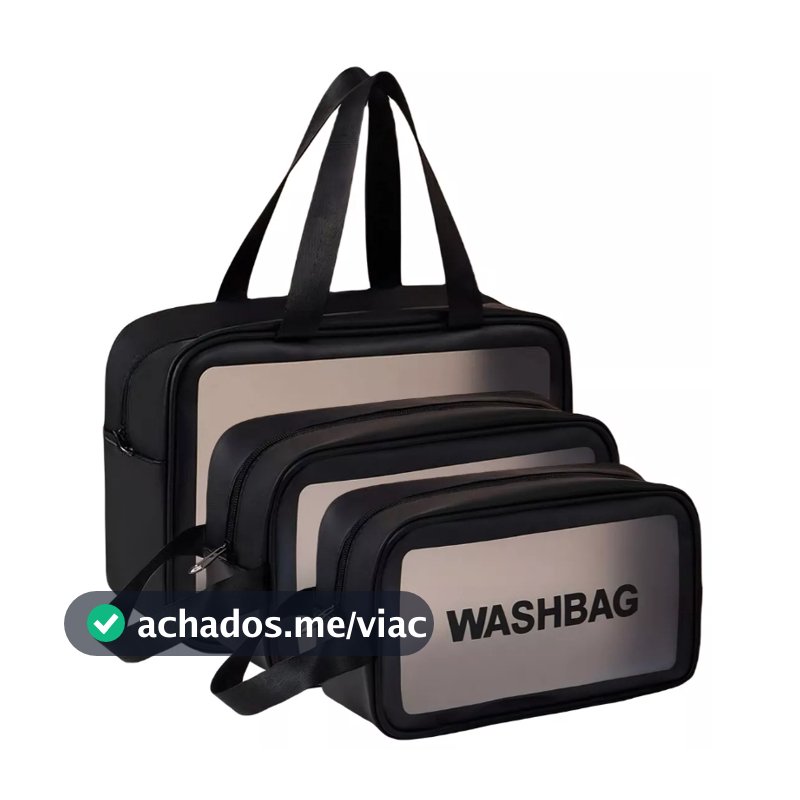 Kit 3 Necessaire Impermeável Washbag Bolsa Organizadora