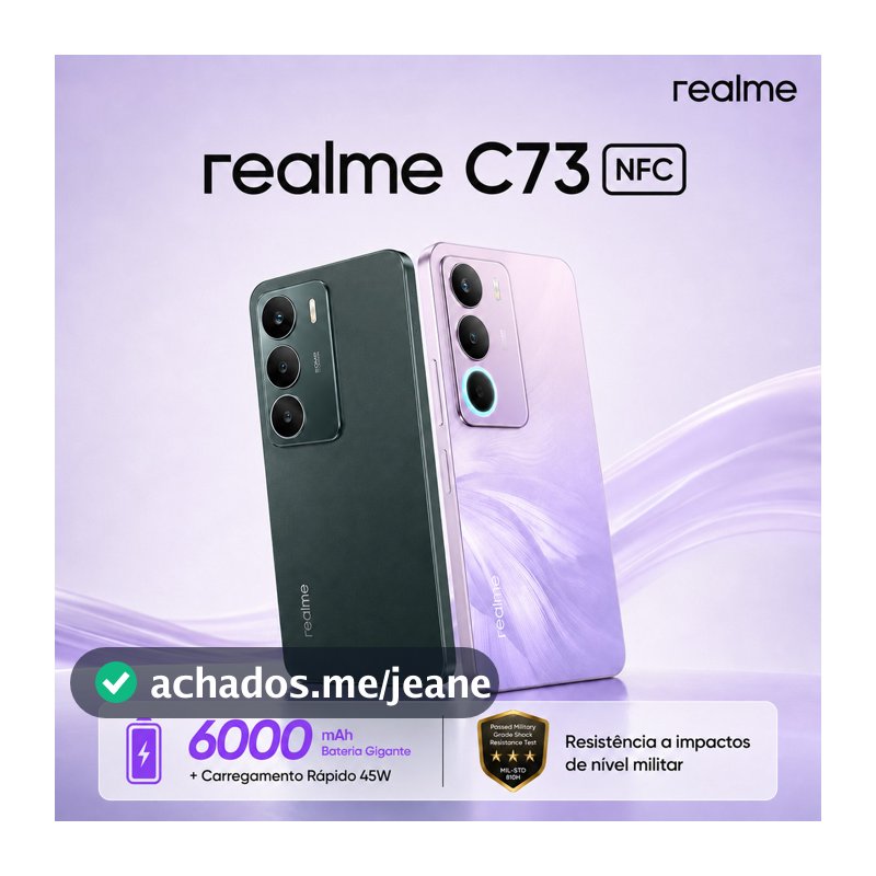 Celular Rrealme C73 4G 256GB 8GB novo Bateria de 6000mAh 120Hz NFC Versão Global