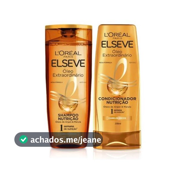 Kit Óleo Extraordinário L'Oréal Paris Elseve Shampoo 200ml + Condicionador 200ml