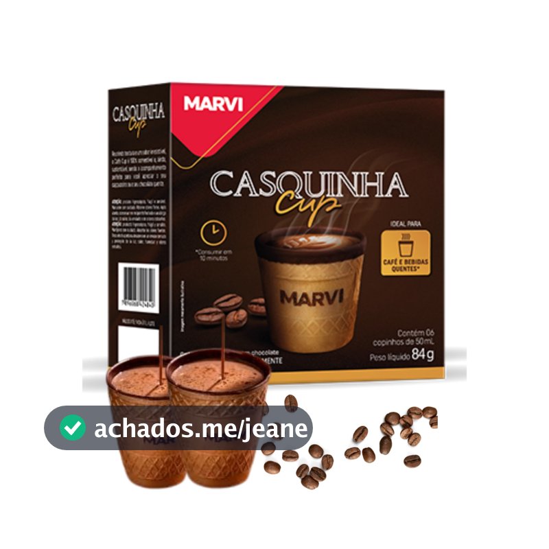 Casquinha Café Cup Marvi 50ml – Copo Comestível com Chocolate | Kit 6 Unidades