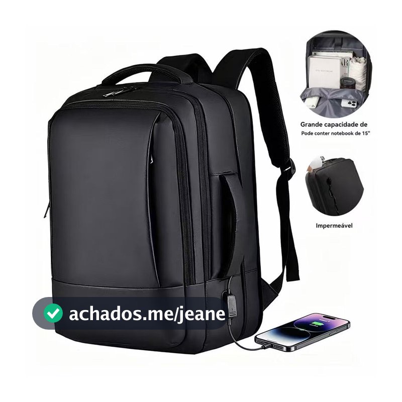 jiesipote mochila masculina reforçadaImpermeável Mochila de trabalho femininaGrande capacidade de