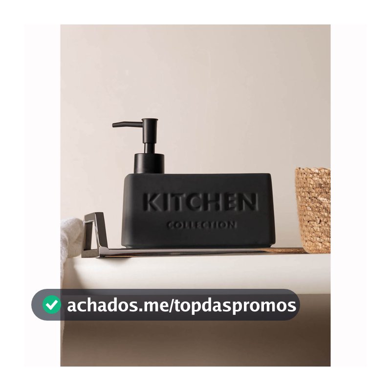 Porta Detergente Liquido C/ Suporte De Esponja Soft Touch 380ml Cerâmica