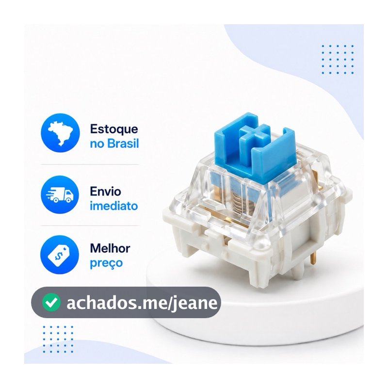 Switch Outemu Azul Blue Mecânico Clicky Teclado Gamer MX Dust-Proof