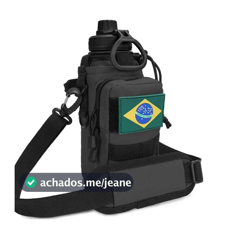 MODUS Garrafa Tática Térmica 1000ml Aço Inoxidável Com Alça Paracord Corda e Bolsa