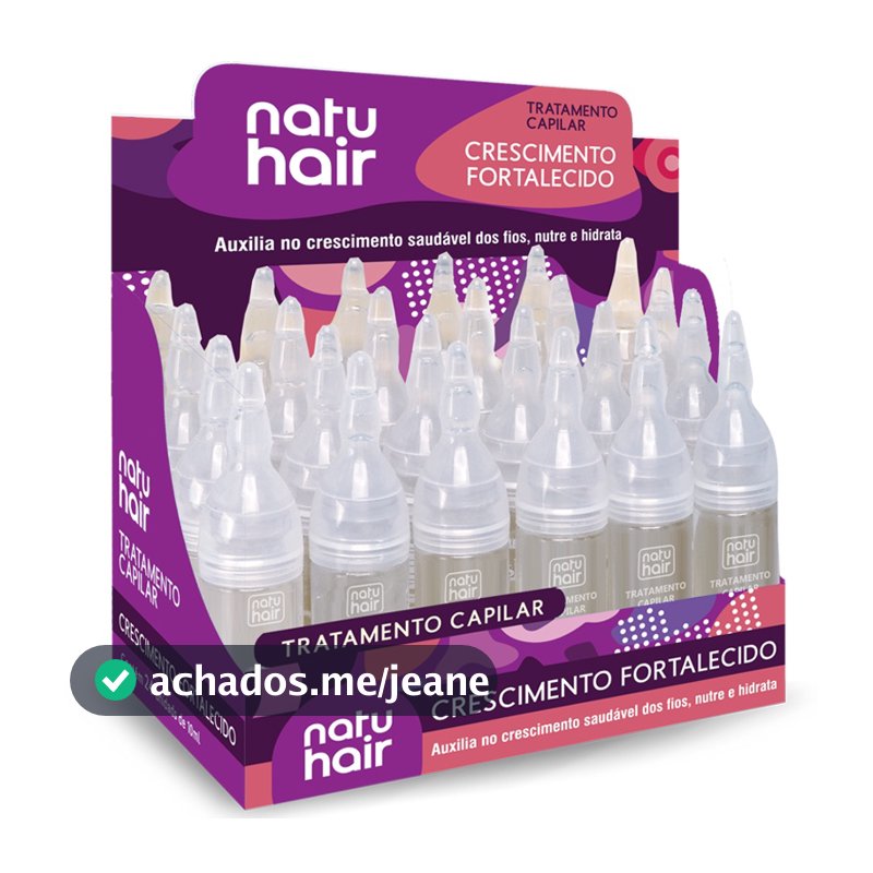 Ampola de Tratamento Capilar Crescimento Fortalecido Natuhair 10ml - (6 UN)