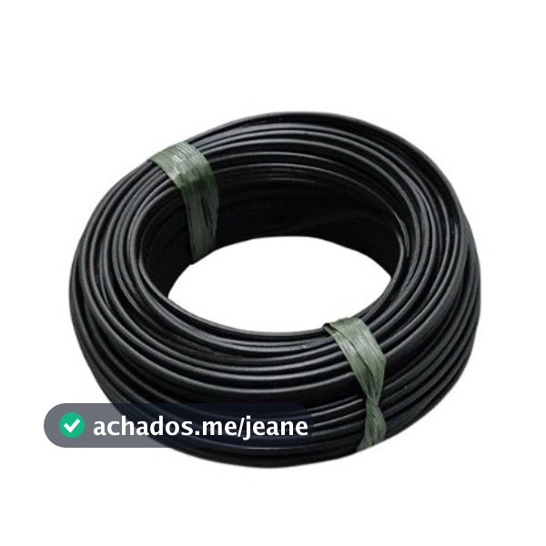 Rolo Com 5 Metros Cabo Flexível Para Solda 16mm Preto Poste