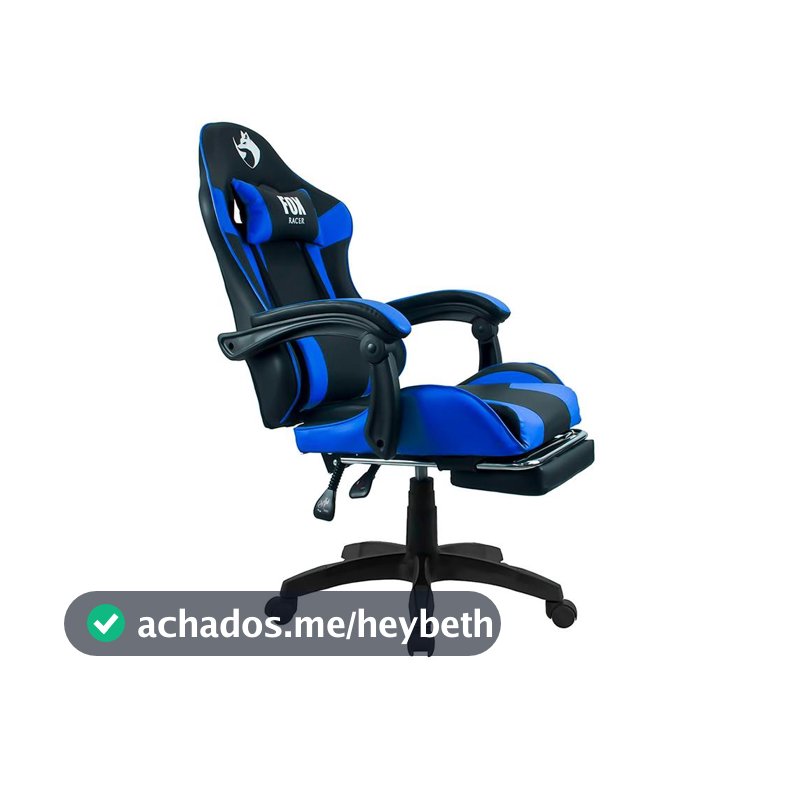 Cadeira Gamer Fox Racer Zerda com Apoio de Pés Azul W20