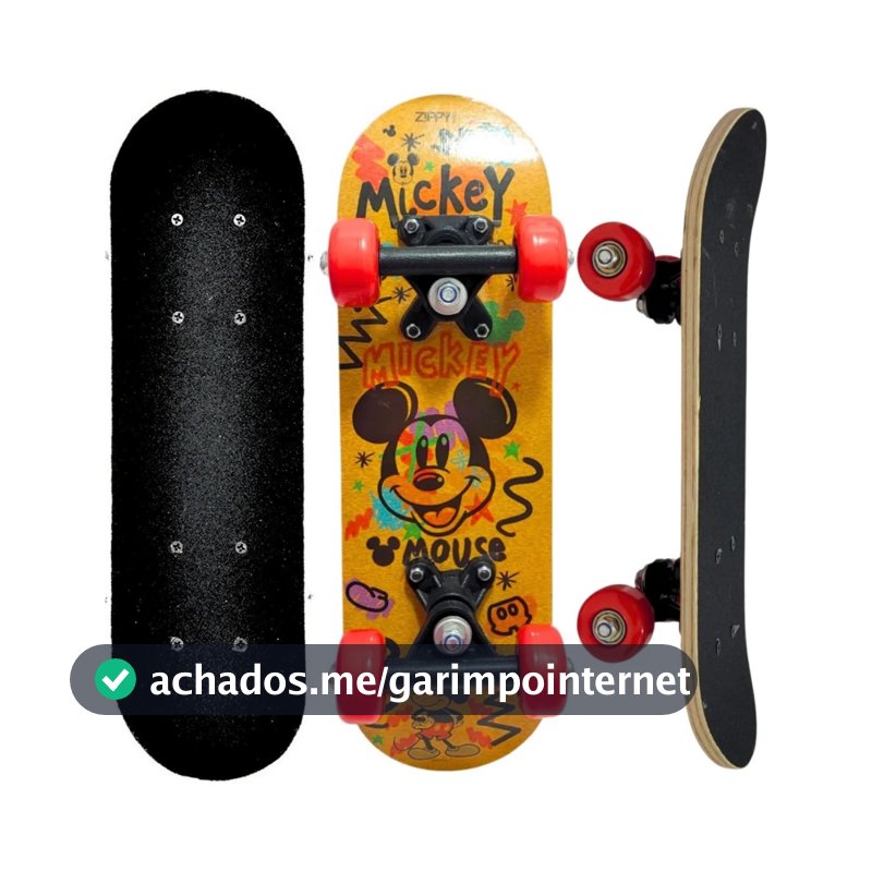 Mini Skate Infantil CURB Para Iniciantes Kids Esporte Brinquedo Resistente Até 90kg De 43cm Sortidos